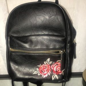 Black mini backpack